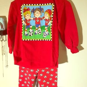 Zoodles soccer hoodie and pants set